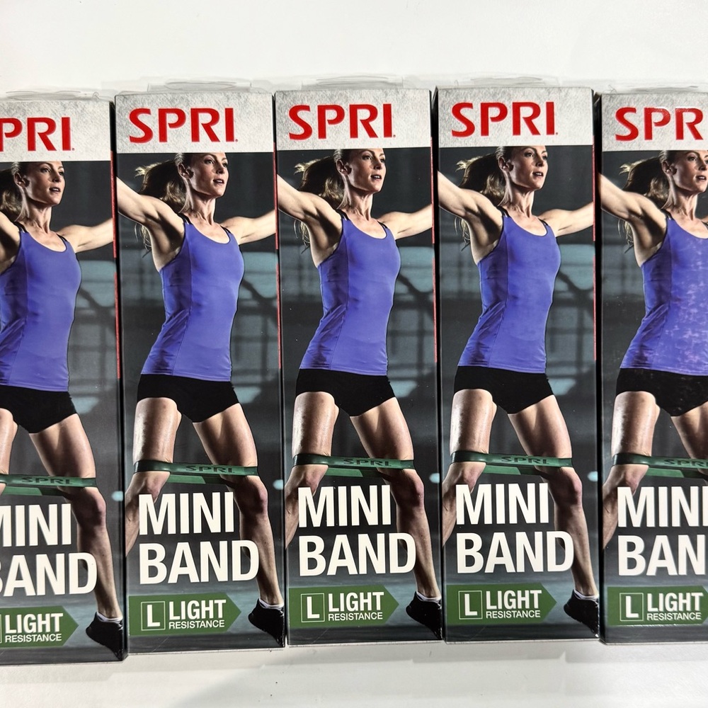 SPRI Mini Band Resistance Loop Exercise Bands Set of 5. 9" x 2"
